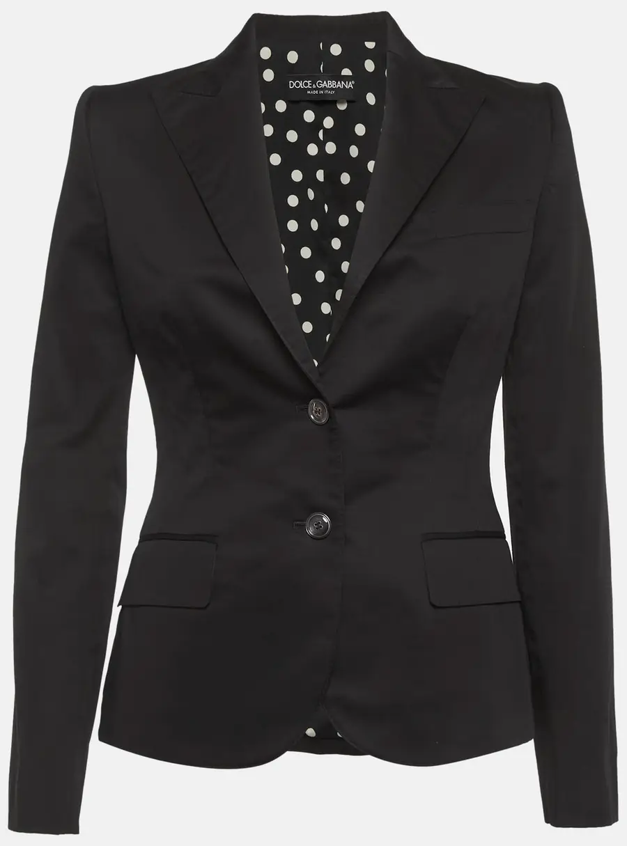 Dolce & Gabbana Black Single Breasted Blazer S