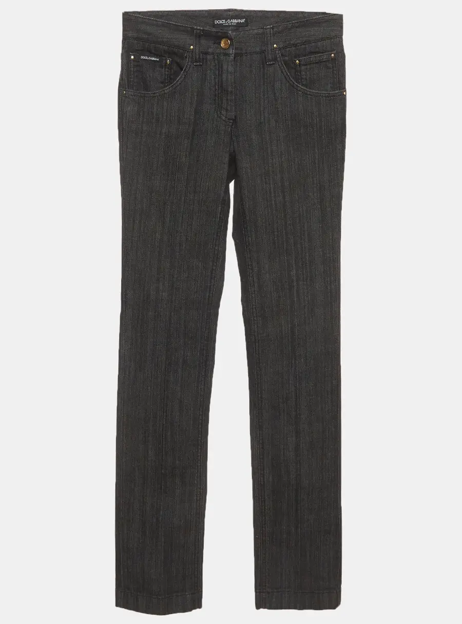 Dolce & Gabbana Black Denim Straight Fit Jeans XS/Waist 27"