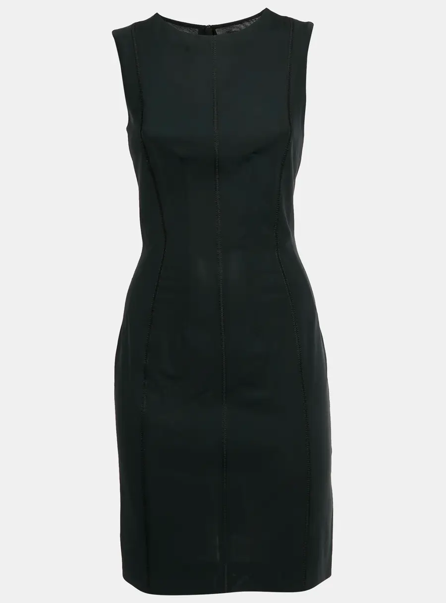 D&G Dolce & Gabbana Black Synthetic Zip Up Mini Dress S