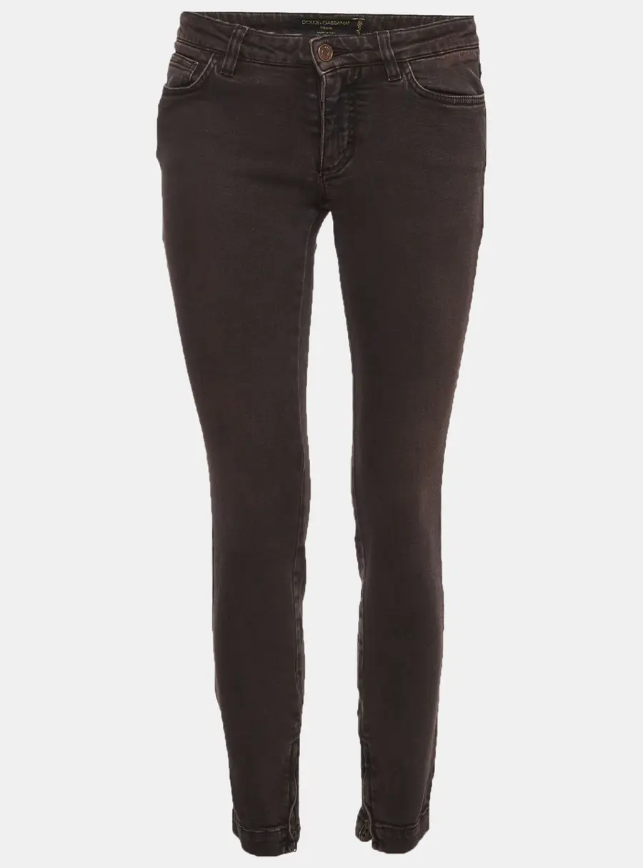 Dolce & Gabbana Brown Denim Slim Fit Jeans M/Waist 27"