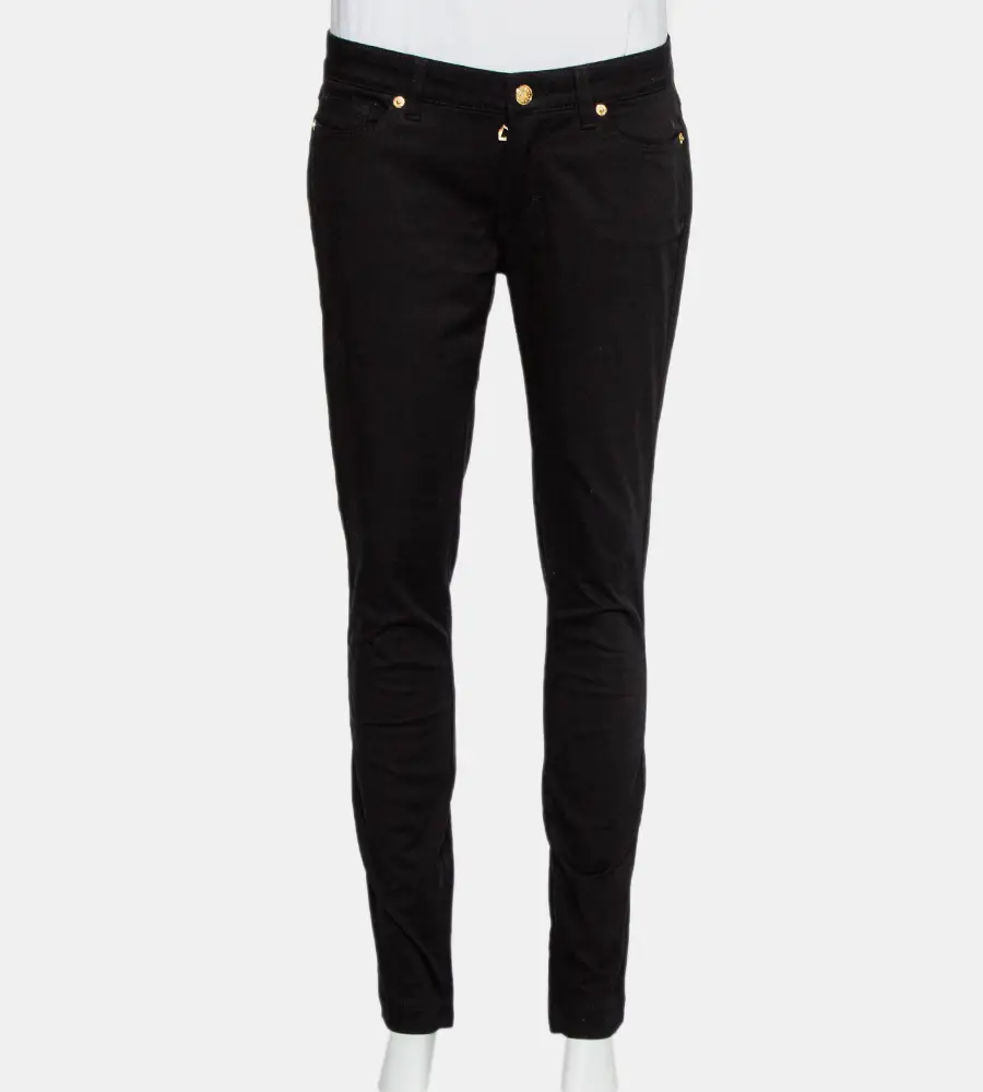 Dolce & Gabbana Black Denim Zip Detail Pretty Skinny Jeans M