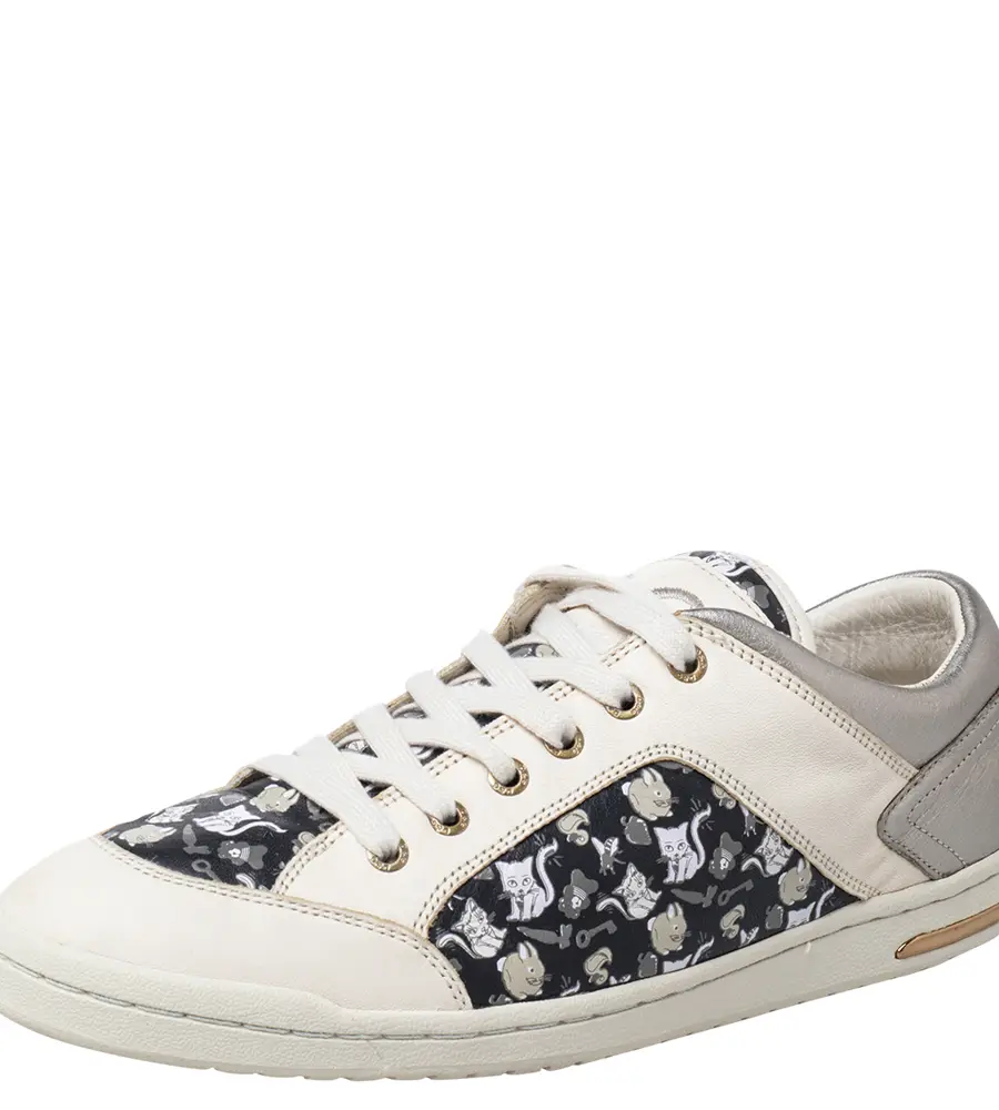 Dolce & Gabbana Black/Grey Leather Low Top Sneakers Size 40