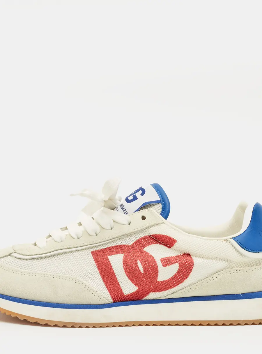 Dolce & Gabbana Size 39 Multicolor Mesh and Suede DG Logo Low Top Sneakers