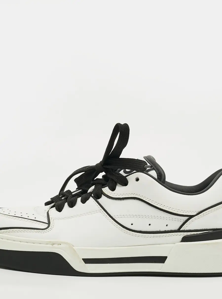 Dolce & Gabbana New Roma Size 36.5 White Leather Lace Up Sneakers