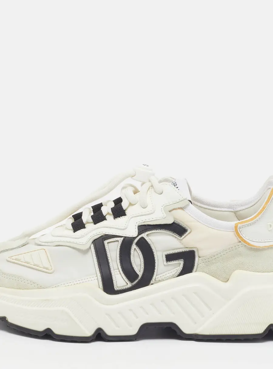 Dolce & Gabbana daymaster Size 39 Grey/White Leather and Nylon and Suede Low Top Sneakers