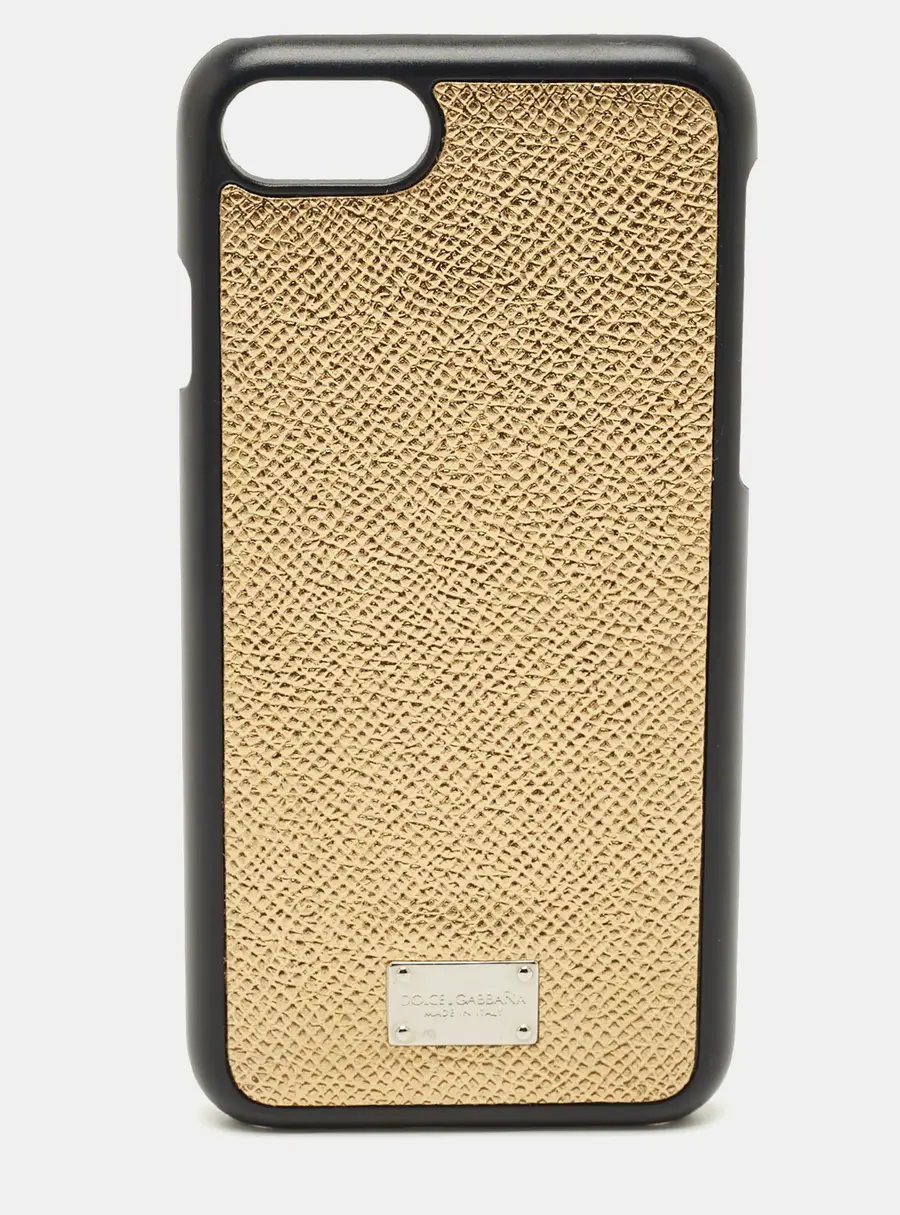 Dolce & Gabbana Gold Leather iPhone 7 Case