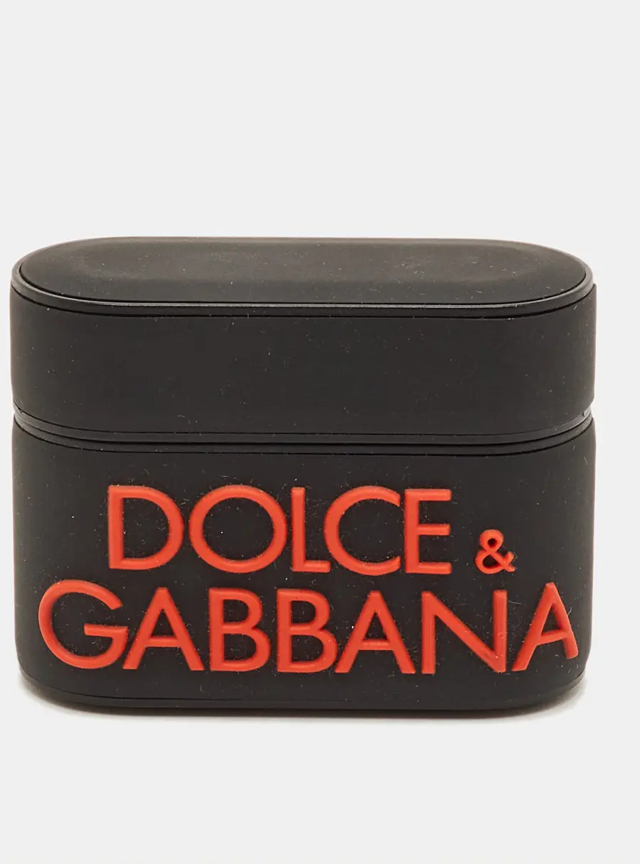 Dolce & Gabbana Logo Black/Orange Rubber AirPods Pro Case