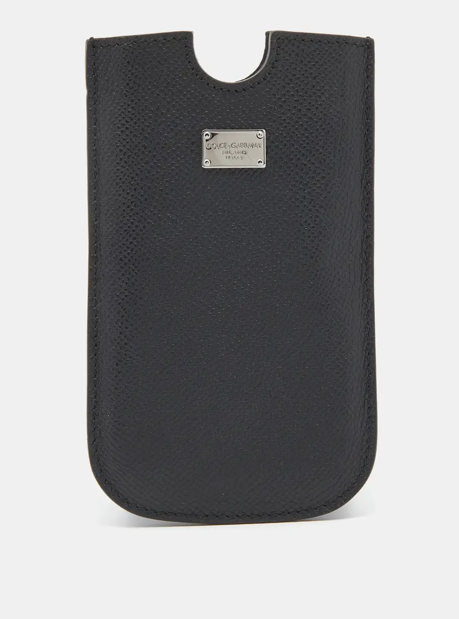 Dolce & Gabbana Black Leather SIII Smartphone Case