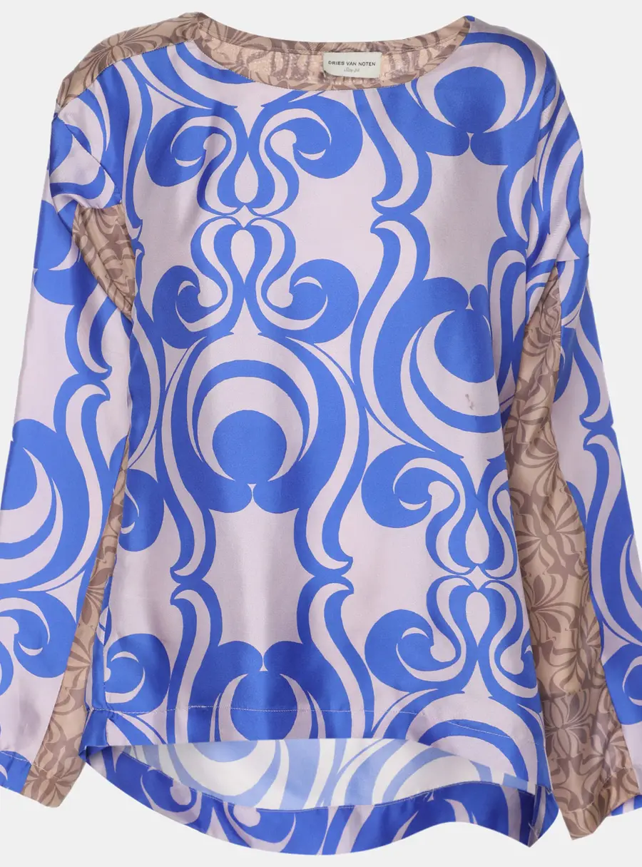 Dries van Noten Multicolor Printed Silk Blouse S