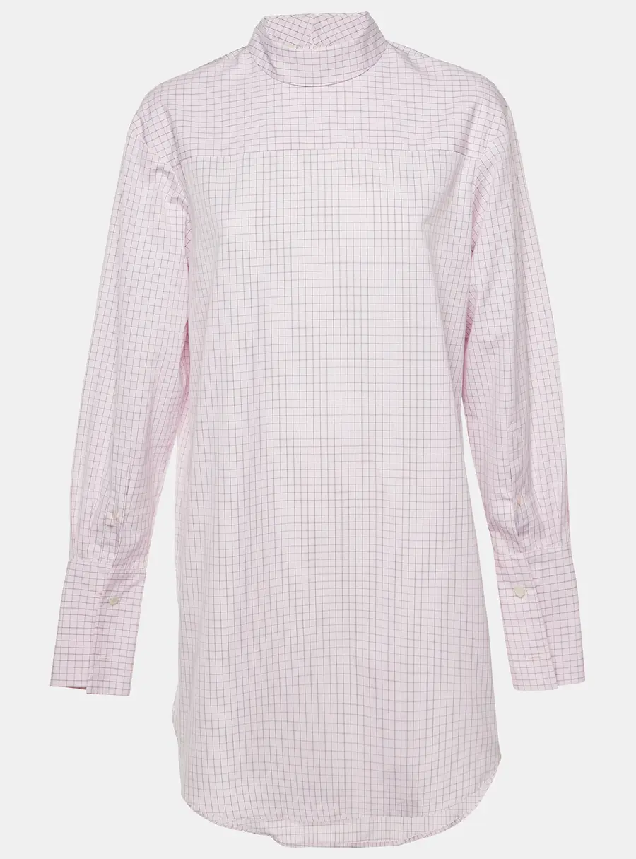 Dries van Noten Pink Checkered Print Cotton Corso Shirt M