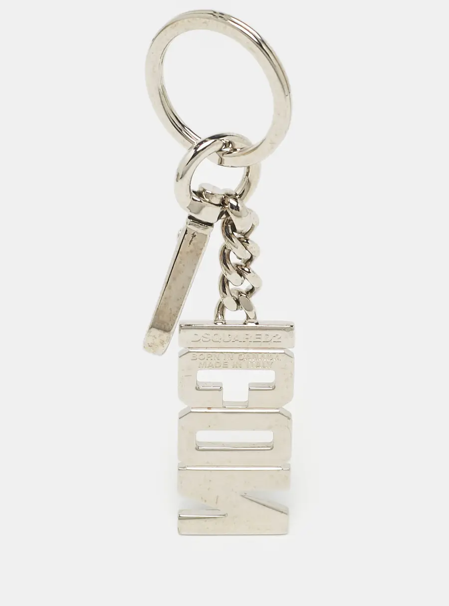 Dsquared2 Icon Logo Silver Tone Key Ring