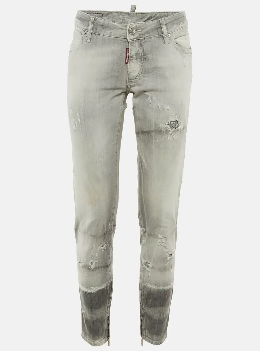 Dsquared2 Grey Denim Medium Waist Skinny Jeans M/Waist 33"