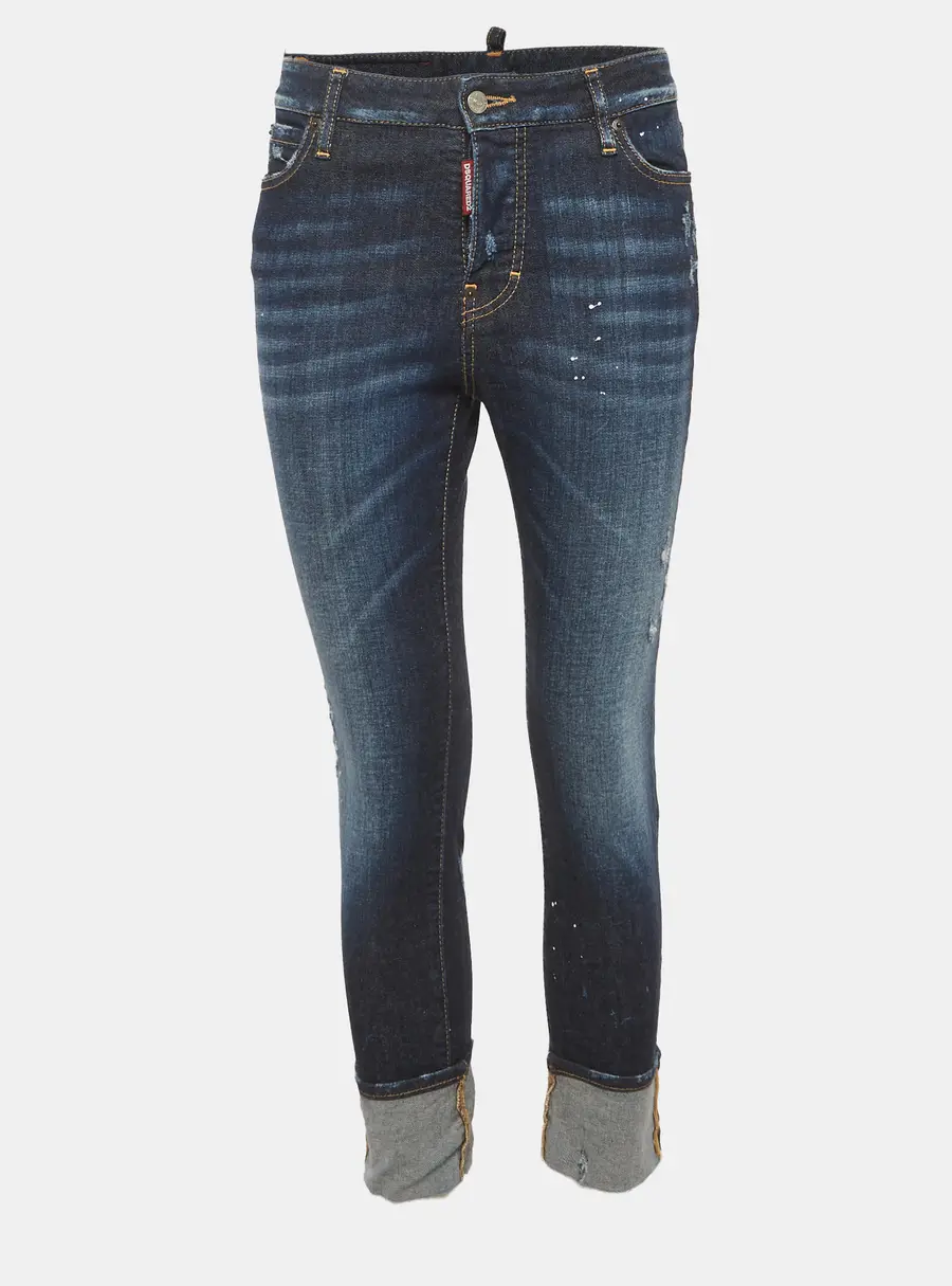 Dsquared2 Blue Denim Distressed Jeans S/Waist 29"