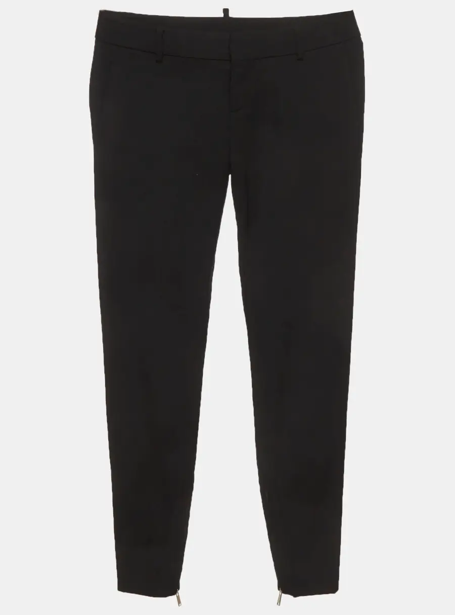 Dsquared2 Black Wool Slim Fit Trousers S