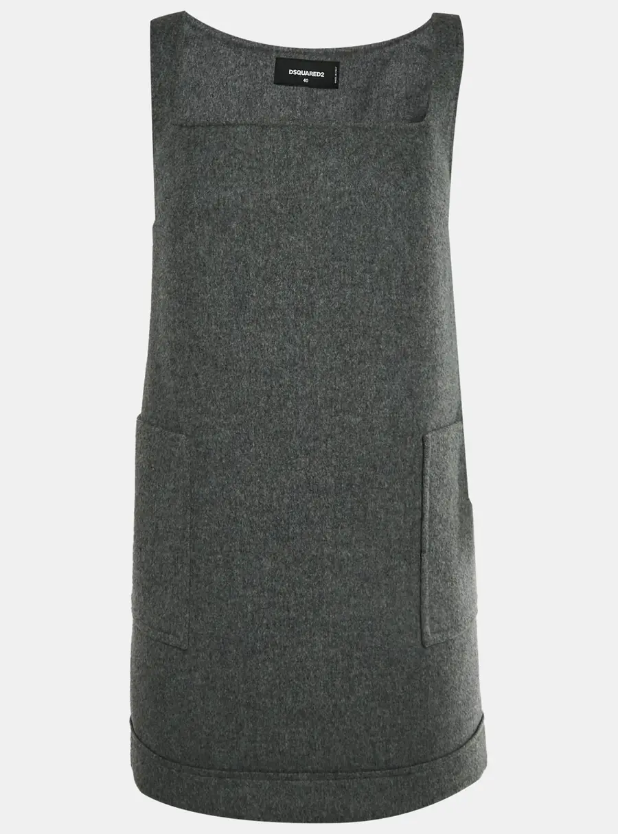Dsquared2 Grey Felt Mini Dress S