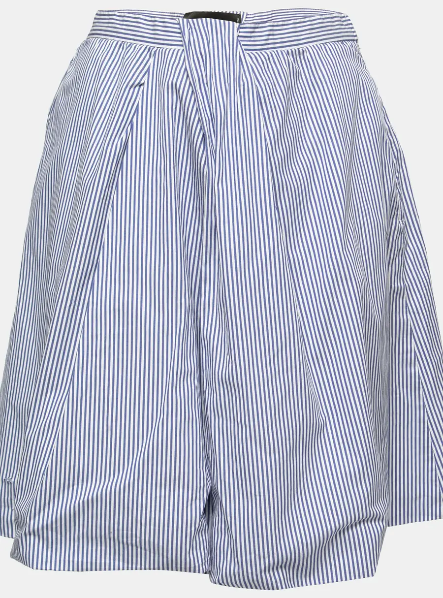 Dsquared2 Blue Striped Cotton Pleated Skirt M