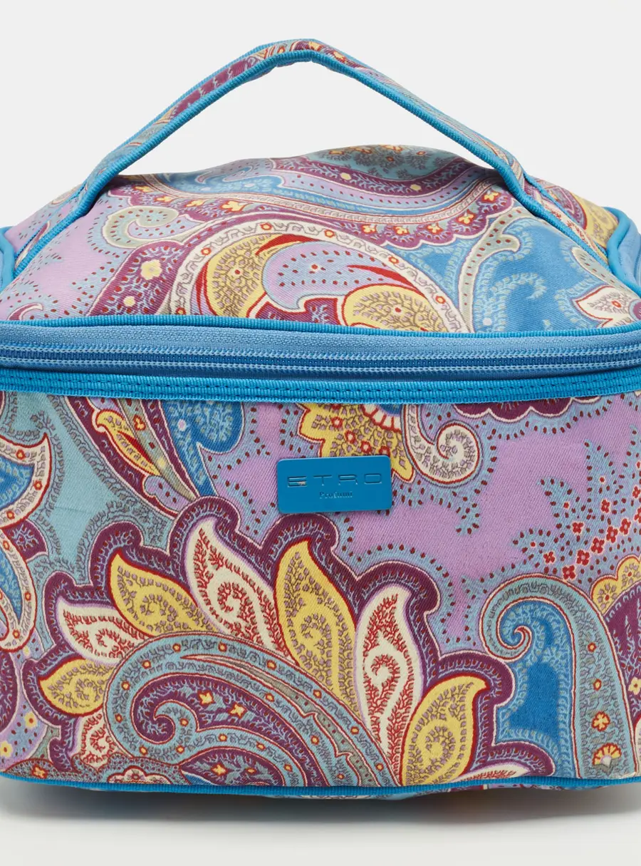 Etro Multicolor Paisley Print Fabric Make Up Vanity Bag