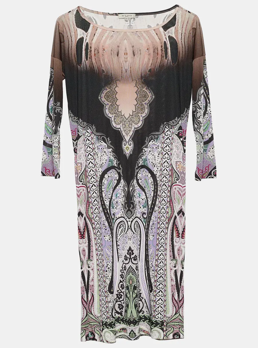 Etro Multicolor Printed Jersey Shift Dress M
