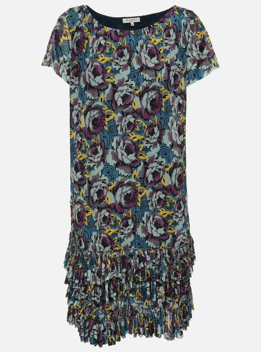 Etro Multicolor Printed Jersey Mini Dress M