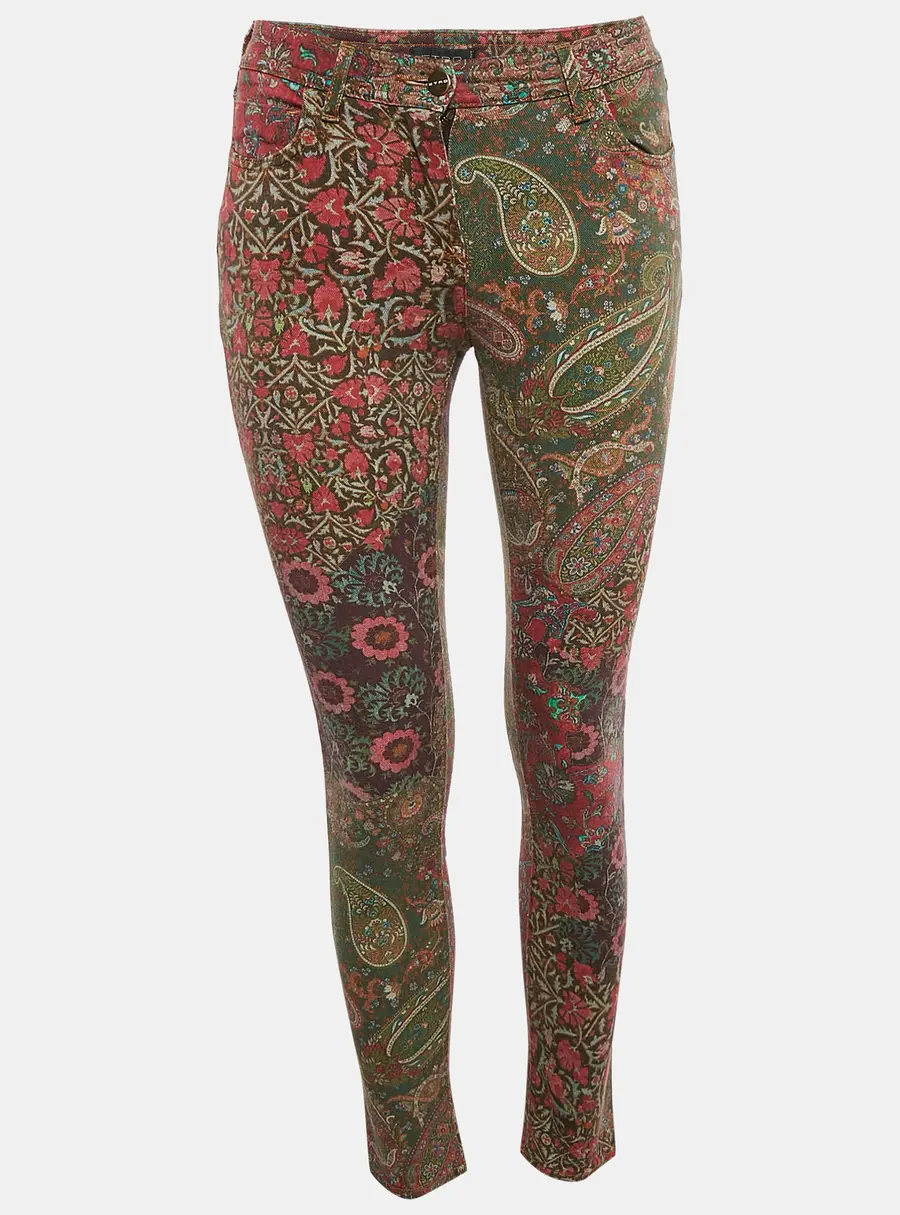 Etro Multicolor Printed Denim Jeans S Waist 27"