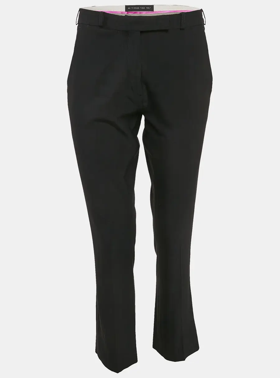 Etro Black Crepe Tailored Trousers S