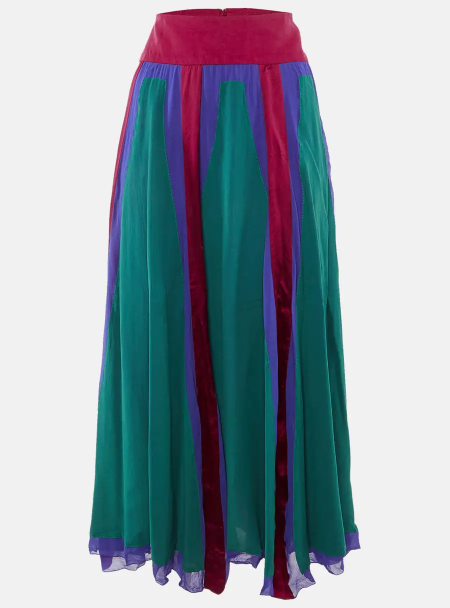 Etro Multicolor Silk Maxi Skirt M