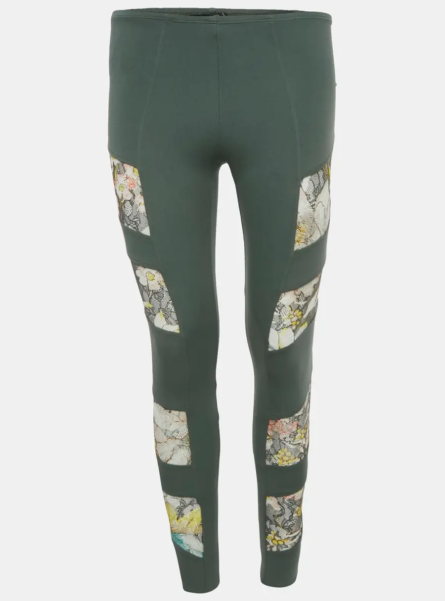 Etro Green Knit & Lace Leggings S/M