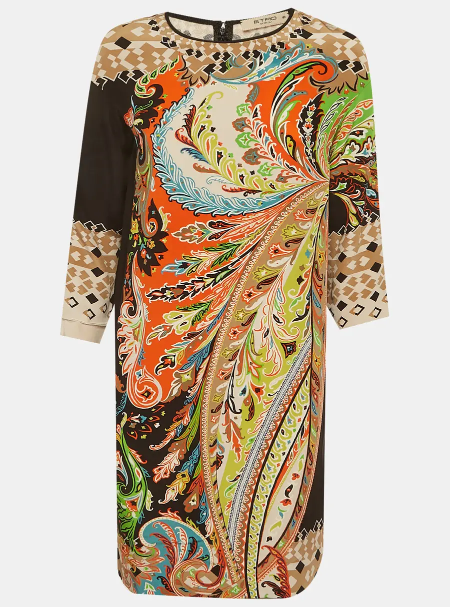 Etro Multicolour Printed Silk Mini Dress S
