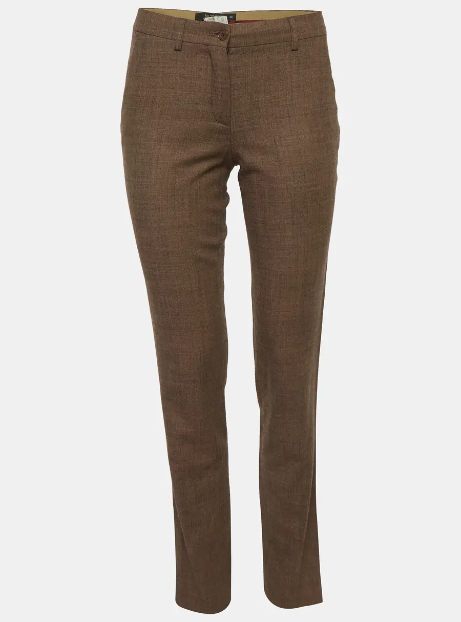 Etro Brown Wool Blend Trousers S