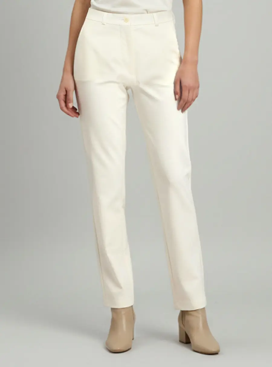 Etro Cream Stretch Cotton Trousers S