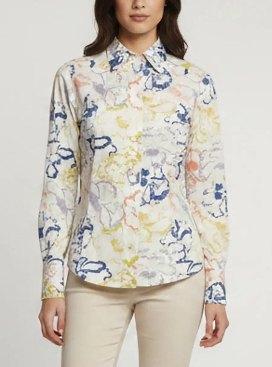 Etro Multicolor Printed Cotton Fitted Shirt S