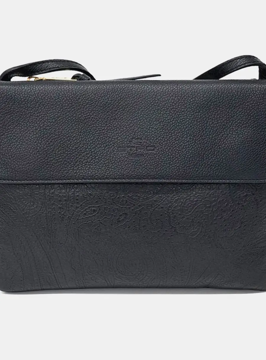 Etro Black Leather Crossbody bag