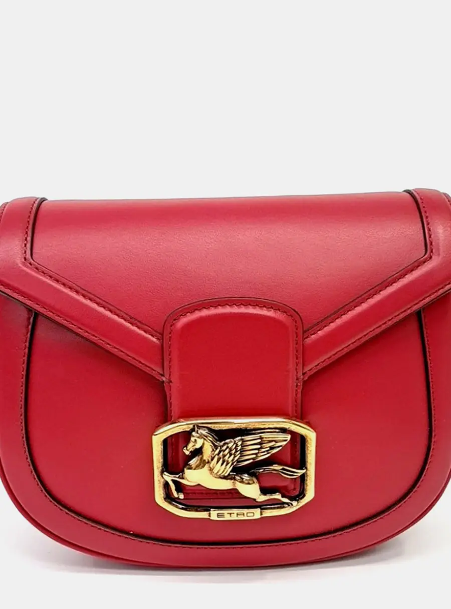 Etro Red Leather Crossbody Bag