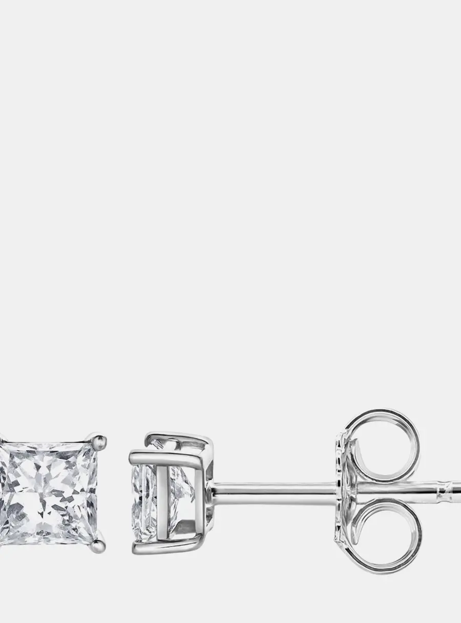 14K White Gold  Lab Grown Diamond Basic Stud Earring (0.66 cts)