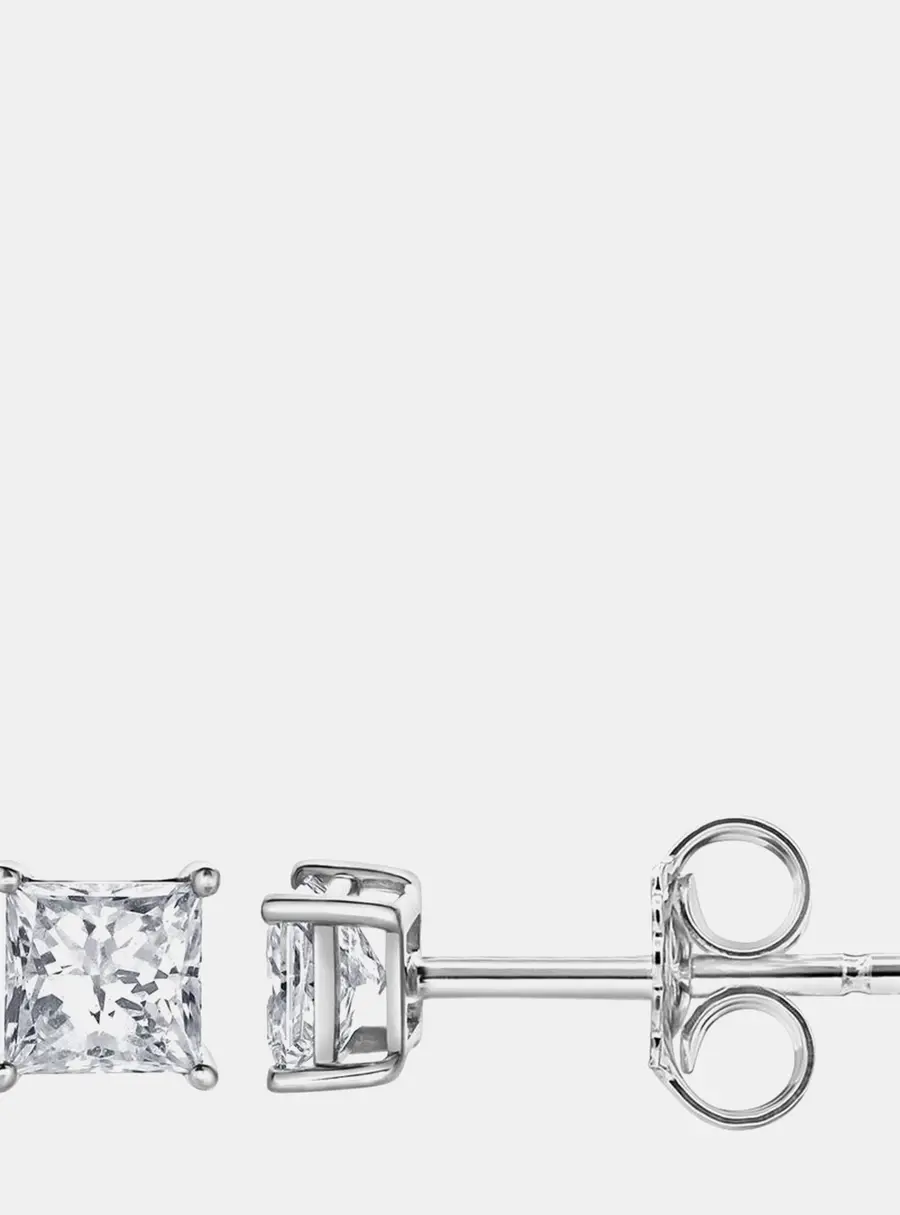 14K White Gold  Lab Grown Diamond Basic Stud Earring (0.78 cts)
