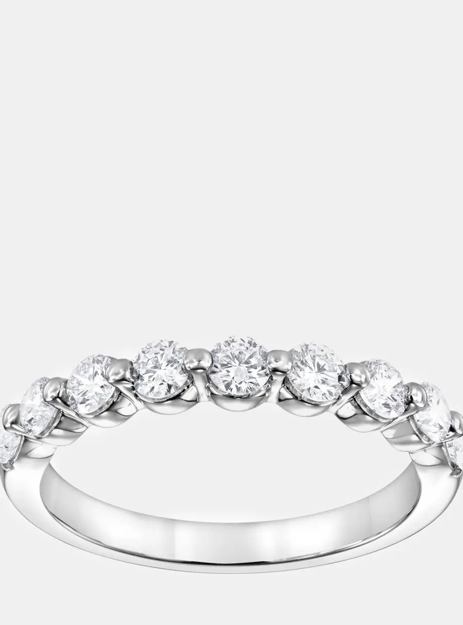 14K White Gold Lab Grown Diamond Band (0.75 cts)
