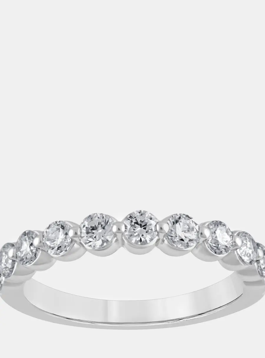 14K White Gold Lab Grown Diamond Band (1 cts)