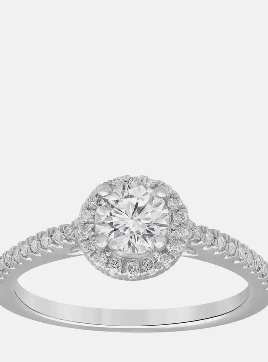 1.01ct 14k White Gold Lab Grown Diamond Engagement Ring