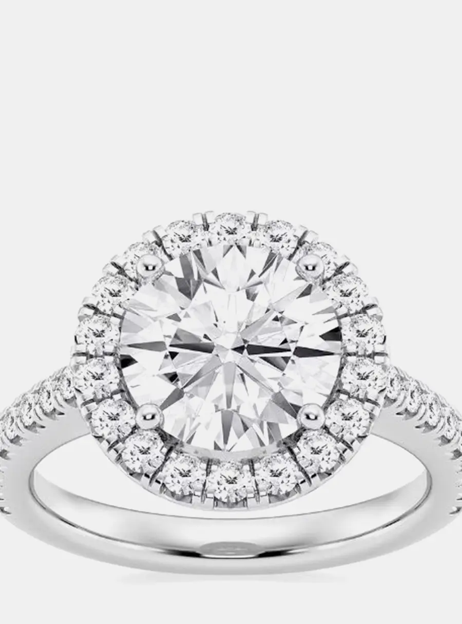 1.45ct 14k White Gold Lab Grown Diamond Engagement Ring