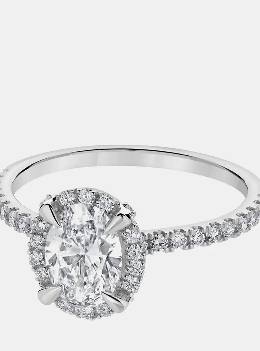 1.25ct 14k White Gold Lab Grown Diamond Engagement Ring
