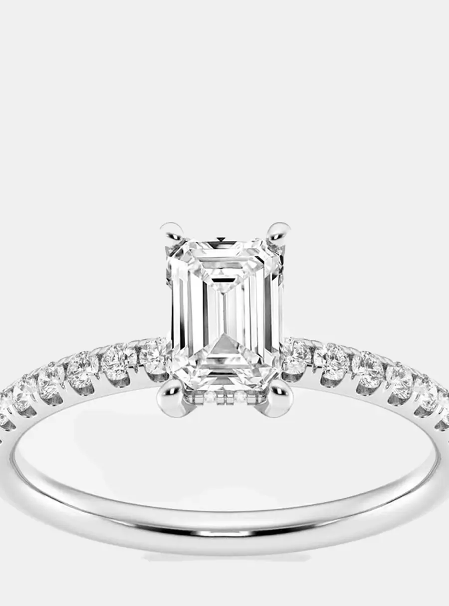 1.36ct 14k White Gold Lab Grown Diamond Engagement Ring
