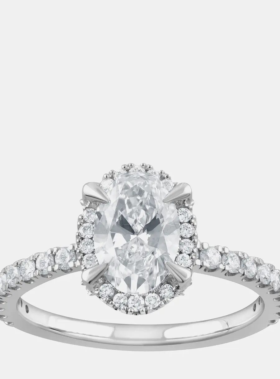 1.7ct 14k White Gold Lab Grown Diamond Engagement Ring