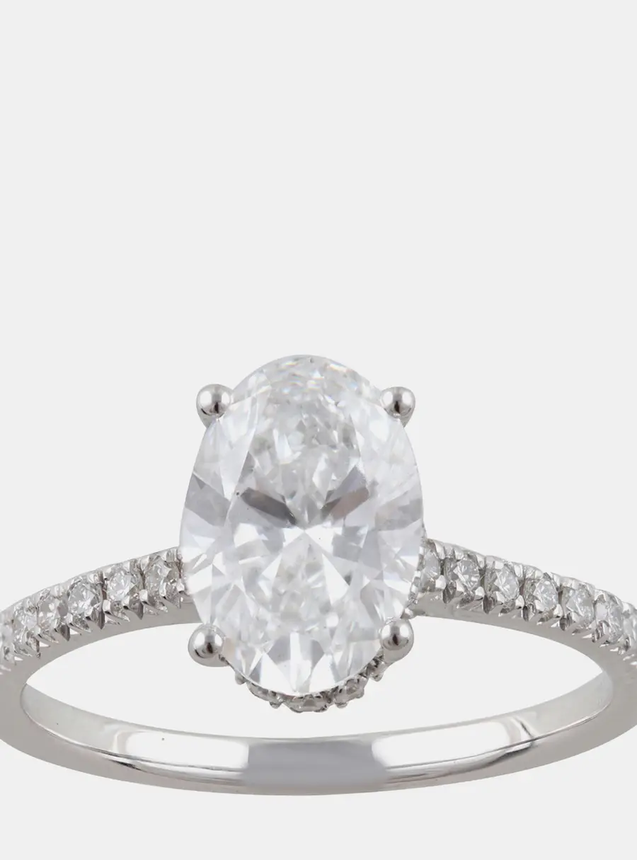 1.95ct 14k White Gold Lab Grown Diamond Engagement Ring