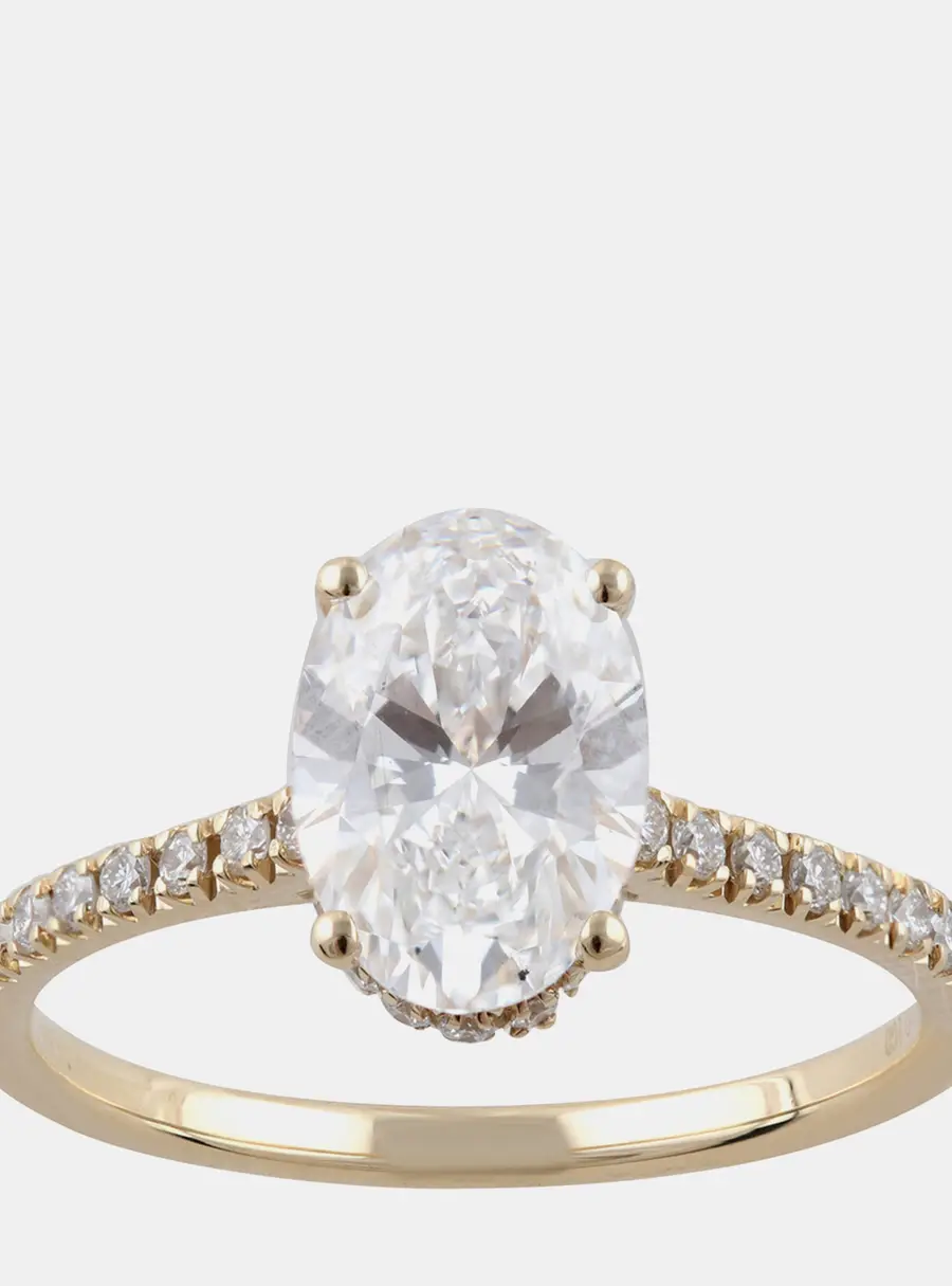 1.95ct 14k Yellow Gold Lab Grown Diamond Engagement Ring