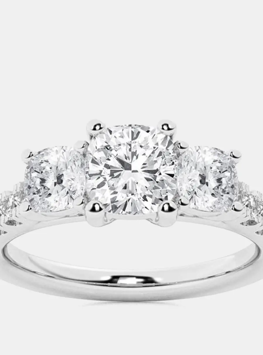 2ct 14k White Gold Lab Grown Diamond Engagement Ring