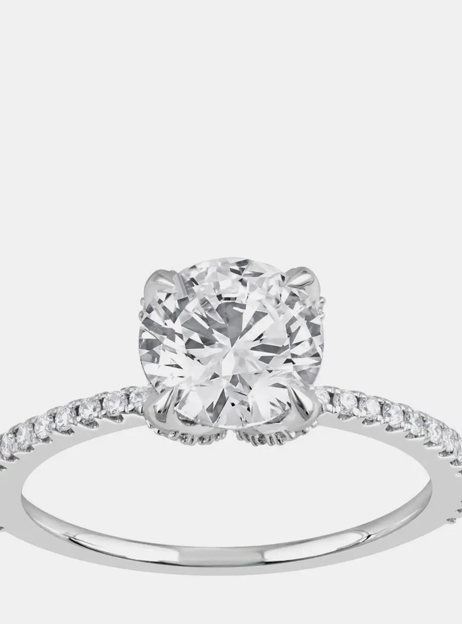 2ct 14k White Gold Lab Grown Diamond Engagement Ring