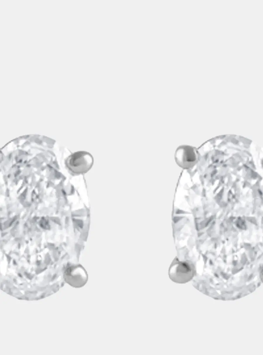 0.83ct 14k White Gold Lab Grown Diamond Basic Stud Earring