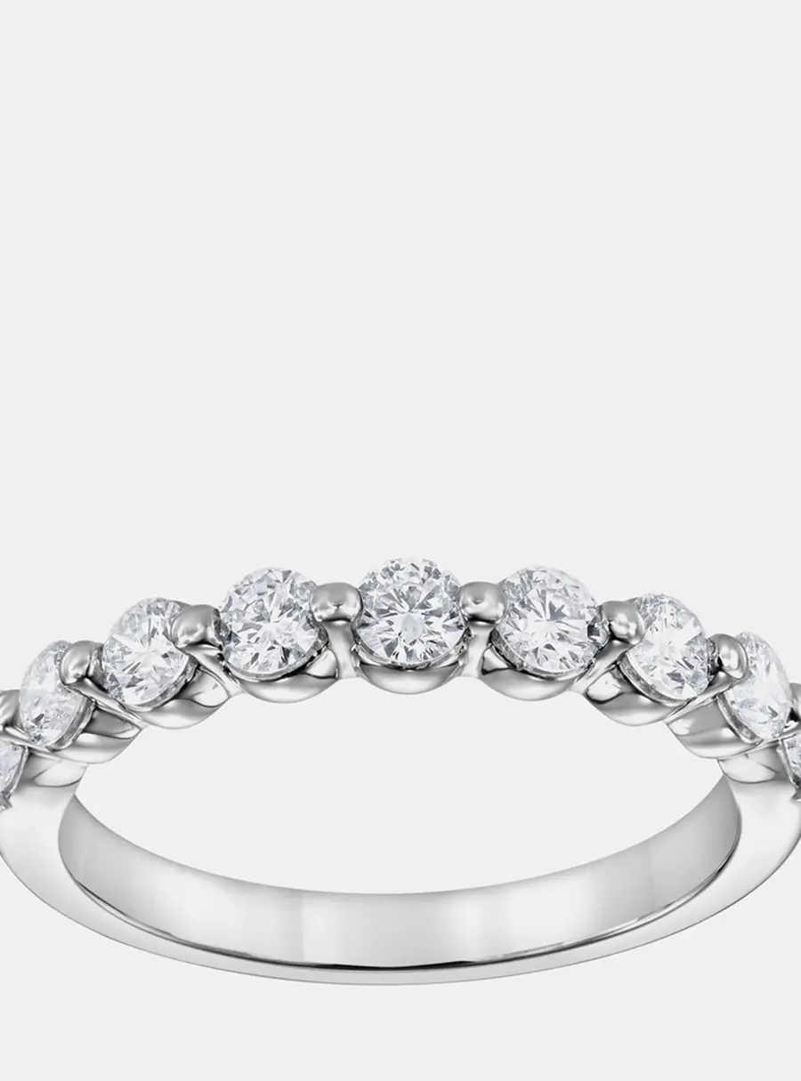 0.7ct 14k White Gold Lab Grown Diamond Band