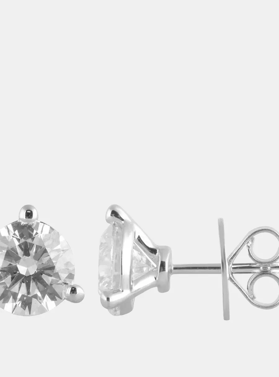 1.23ct 14k White Gold Lab Grown Diamond Martini Stud Earring