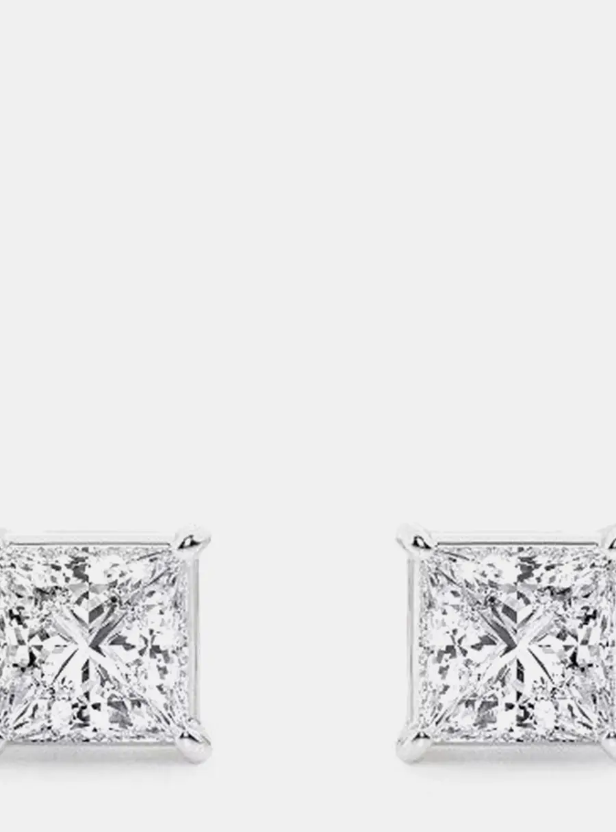 1.2ct 14k White Gold Lab Grown Diamond Basic Stud Earring